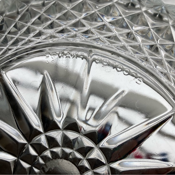 Arcoroc France Diamant Starburst Clear Glass Serving Bowl/Fruit Bowl 🌟💎✨💎🌟 - Picture 4 of 7